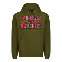 Army Green Fringe with benefits Valentine's Day Premium Hoodie - HowdyJamesFarm