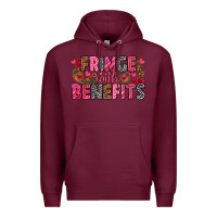 Burgundy Fringe with benefits Valentine's Day Premium Hoodie - HowdyJamesFarm