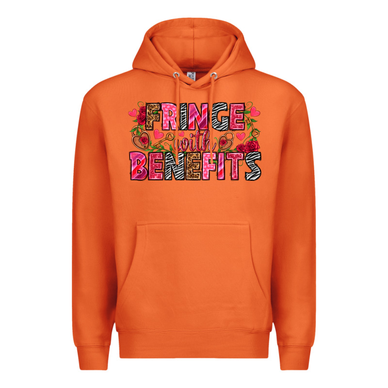 Fringe With Benefits Valentine's Day Premium Hoodie by HowdyJamesFarm | Teevron