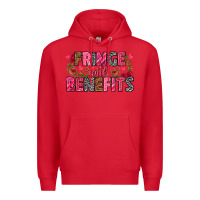Red Fringe with benefits Valentine's Day Premium Hoodie - HowdyJamesFarm