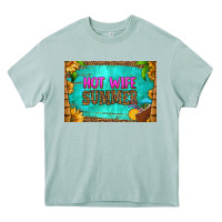 Hot Wife Summer Skinny Metal Can Holder Heavy Core Tee | Teevron