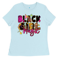 Baby Blue Black girl magic Ladies Tee - Zillion Design Studio