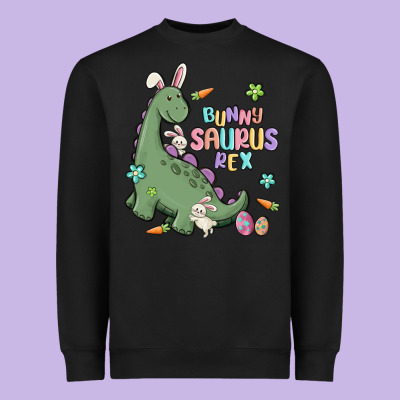 Bunny Saurus Rex Heavyweight Sweatshirt Designed By Maliassmallbusiness