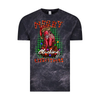 Cloud Black merry clucking christmas rooster Vintage Tee - BarkalooDesign
