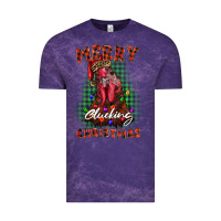 Cloud Purple merry clucking christmas rooster Vintage Tee - BarkalooDesign