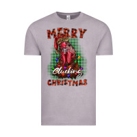 Vintage Zinc merry clucking christmas rooster Vintage Tee - BarkalooDesign