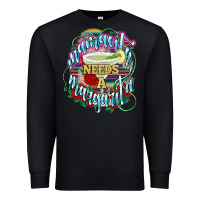 Black Mamacita needs a margarita Premium Sweatshirt - NancyCooperArtShop
