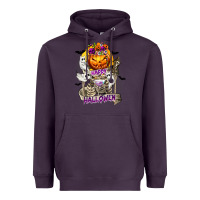Plum Happy Halloween with Skeleton Heavyweight Hoodie - texasbilliewilder