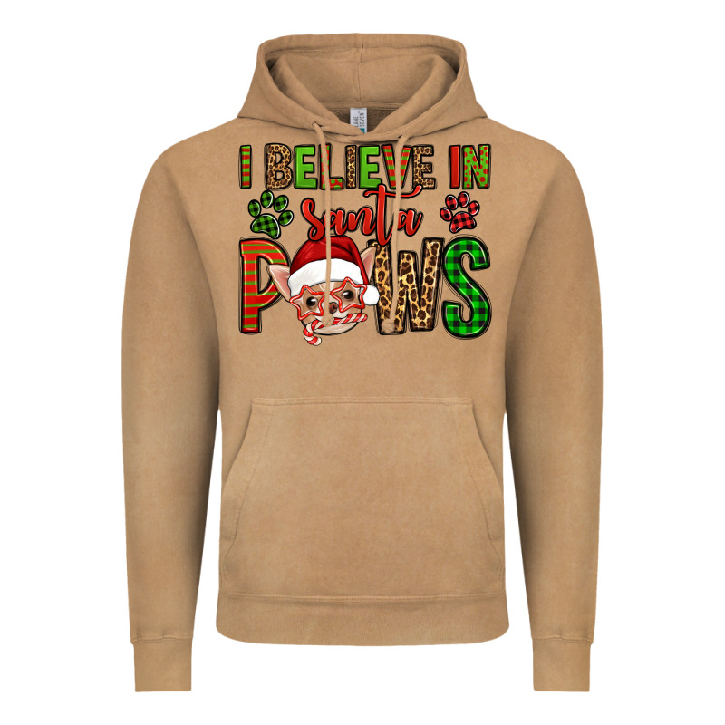 I Believe In Santa Paws Chihuahuha Vintage Hoodie by Jasminsmagicworld | Teevron
