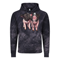 Cloud Black cute baby pigs Vintage Hoodie - Artiststas