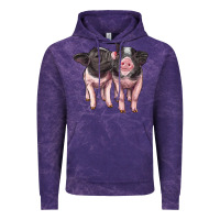 Cloud Purple cute baby pigs Vintage Hoodie - Artiststas