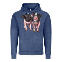 Vintage Denim cute baby pigs Vintage Hoodie - Artiststas