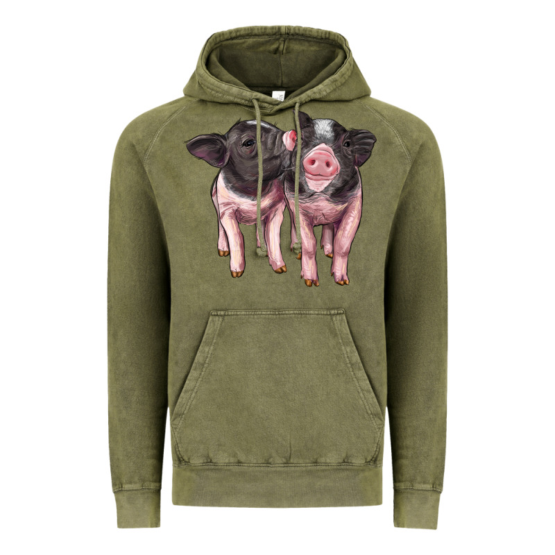 Cute Baby Pigs Vintage Hoodie by Artiststas | Teevron