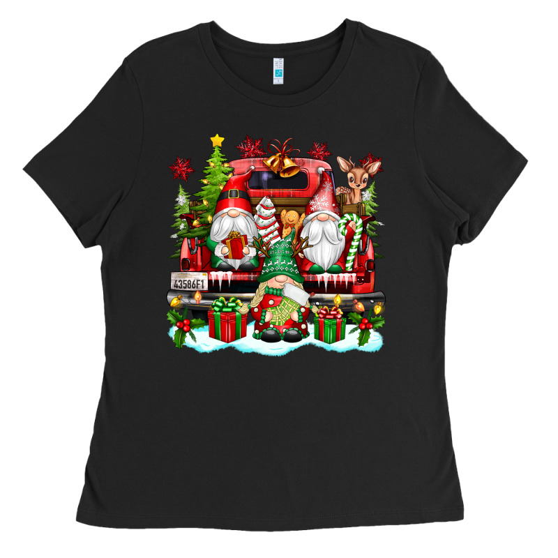 Christmas Gnome Truck Ladies Tee by texasbilliewilder | Teevron