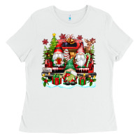 White christmas gnome truck Ladies Tee - texasbilliewilder