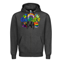 Charcoal Heather Childcare Life Zipper Hoodie - LillyAllenDesigns