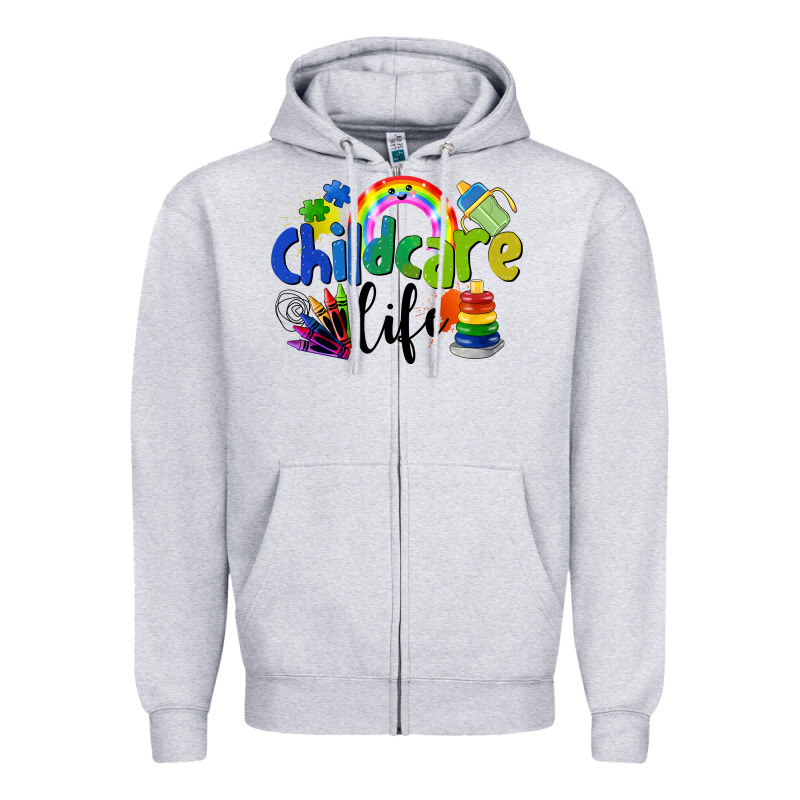 Childcare Life Zipper Hoodie by LillyAllenDesigns | Teevron