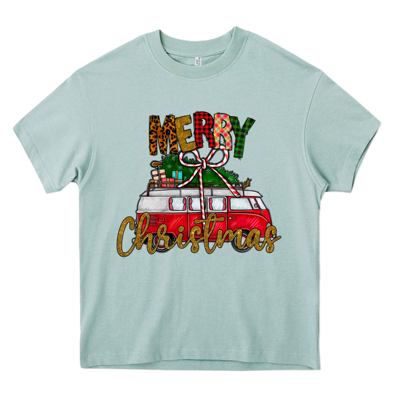 Merry Christmas Heavy Core Tee by CowhideDigitalArt | Teevron