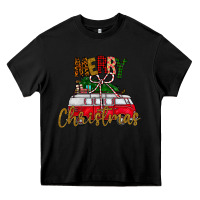 Black merry christmas Heavy Core Tee - CowhideDigitalArt