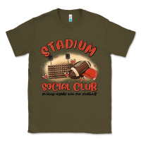 Army Green stadium social club football Classic Tee - MaliasSmallBusiness