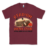 Burgundy stadium social club football Classic Tee - MaliasSmallBusiness