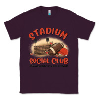 Plum stadium social club football Classic Tee - MaliasSmallBusiness