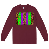 Burgundy mardi gras brush stoke Long Sleeve Tee - JahusDesignShop