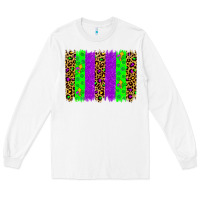 White mardi gras brush stoke Long Sleeve Tee - JahusDesignShop