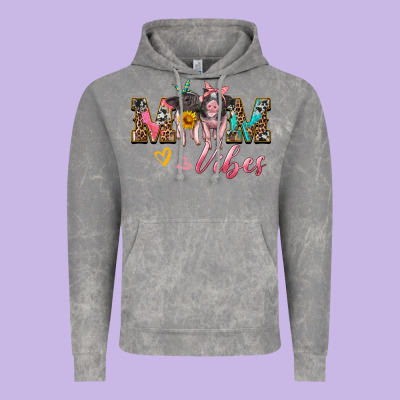 Mom Vibes Baby Pigs Vintage Hoodie Designed By Artiststas