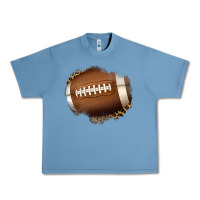Pebble Blue leopard american football patch Urban Heavy Tee - Jasminsmagicworld