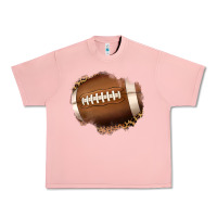 Salmon leopard american football patch Urban Heavy Tee - Jasminsmagicworld