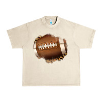 Sandshell leopard american football patch Urban Heavy Tee - Jasminsmagicworld