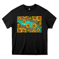 Black western sunflowers skinny metal can holder Heavy Core Tee - HRA Design Shop