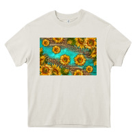Cream western sunflowers skinny metal can holder Heavy Core Tee - HRA Design Shop