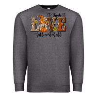 Charcoal Heather I Think I Love Fall Most of All Premium Sweatshirt - texasbilliewilder
