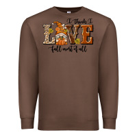 Chestnut I Think I Love Fall Most of All Premium Sweatshirt - texasbilliewilder