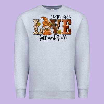 I Think I Love Fall Most Of All Premium Sweatshirt Designed By Texasbilliewilder