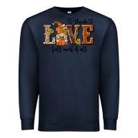 Navy I Think I Love Fall Most of All Premium Sweatshirt - texasbilliewilder