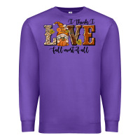 Purple I Think I Love Fall Most of All Premium Sweatshirt - texasbilliewilder