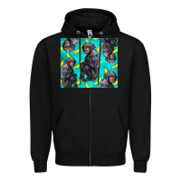 Black Chimpanzee And Banana Zipper Hoodie - LillyAllenDesigns