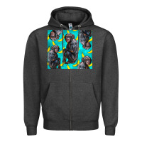 Charcoal Heather Chimpanzee And Banana Zipper Hoodie - LillyAllenDesigns