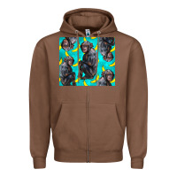 Chestnut Chimpanzee And Banana Zipper Hoodie - LillyAllenDesigns