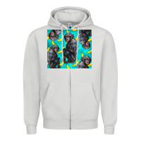 Dove Grey Chimpanzee And Banana Zipper Hoodie - LillyAllenDesigns