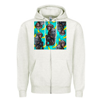 Oatmeal Heather Chimpanzee And Banana Zipper Hoodie - LillyAllenDesigns