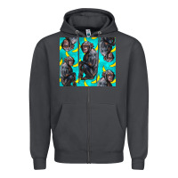 Smoke Chimpanzee And Banana Zipper Hoodie - LillyAllenDesigns