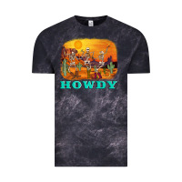 Cloud Black western skeleton Vintage Tee - AdoDesignShop