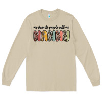 Mushroom my favorite people call me nanny Long Sleeve Tee - MaliasSmallBusiness