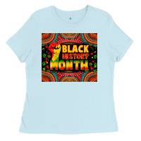 Baby Blue Black History Month Ladies Tee - Zillion Design Studio