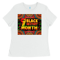 White Black History Month Ladies Tee - Zillion Design Studio