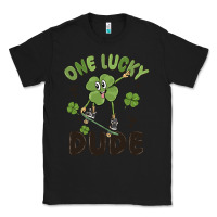 Black one lucky dude Classic Tee - MaliasSmallBusiness